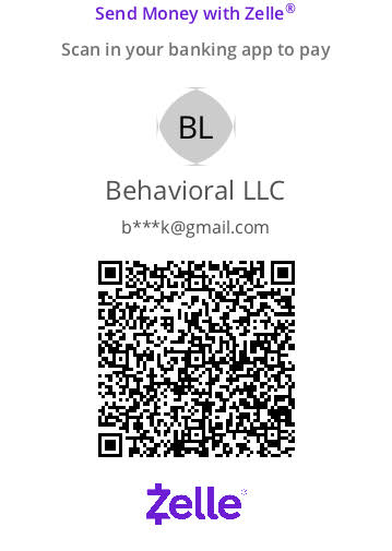 Zelle payment QR code for Behavioral LLC
